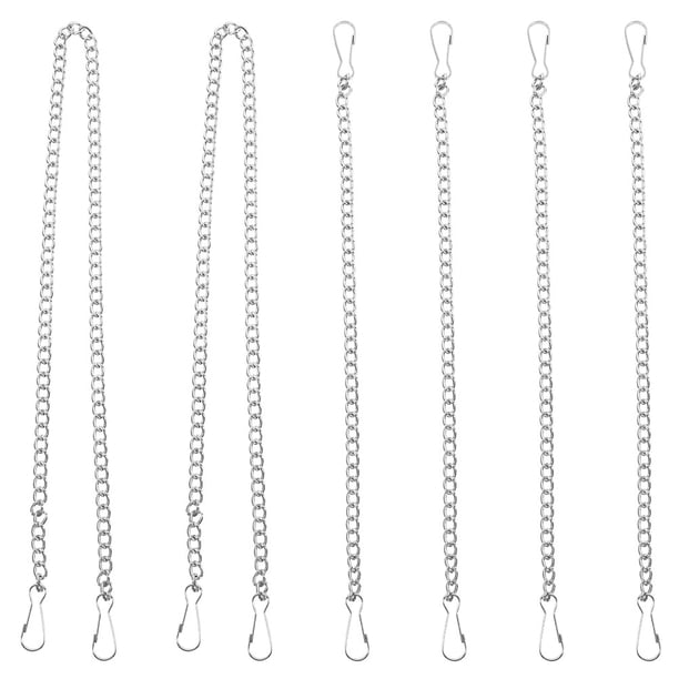 6 cadenas para colgar cuadros, paneles de ventana, cadenas con ganchos, para colgar comederos de pájaros, carteles, adornos.