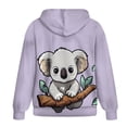 thumbnail image 2 of SCRAWLGOD Koala Women's Zip Up Hoodie Plus Size XS Graphic Sweatshirt for Women Long Sleeve Women Oversized Sweater Lightweight Zip Up Hoodies with Pockets for Vacation, 2 of 7