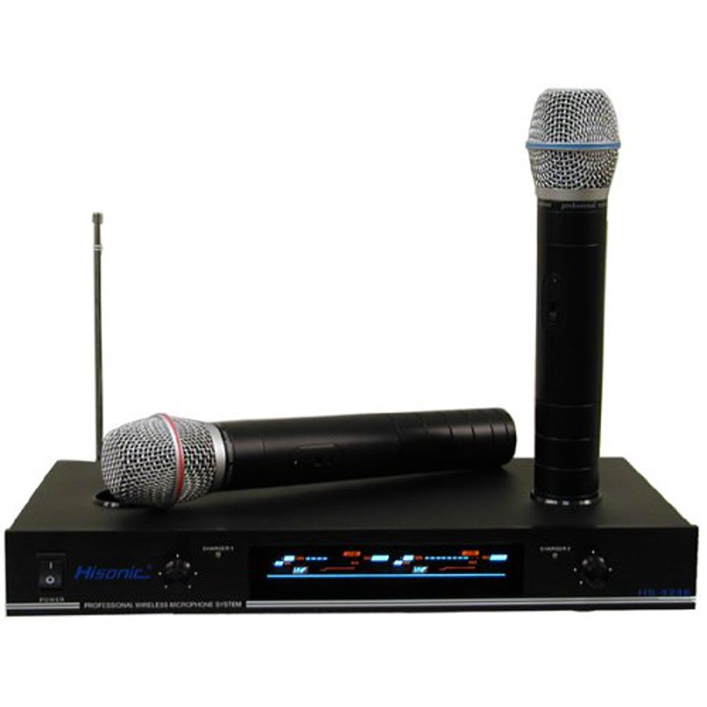 Hisonic HS8286 VHF Dual Rechargeable Wireless Microphone System