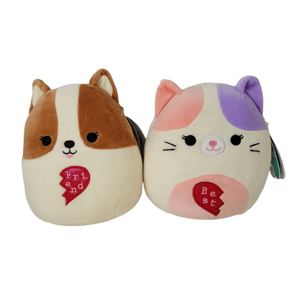 Squishmallows Official Kellytoy 7.5 Inch Regina the Corgi Dog and Nell ...