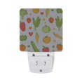thumbnail image 5 of Yayeee LED Night Light for The Home Plug in With Light Sensors 2 Pack, White Vegetables Pattern, 5 of 6