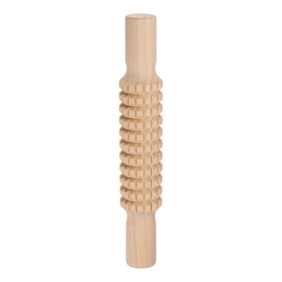 Wood Clay Roller Lattice Texture Rolling Emboss Wood 21cm x 3.5cm Clay Roller