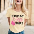 thumbnail image 2 of Womens T shirts Crew Neck Short Sleeve Letter Graphic Print Basic Tee Tshirt, 2 of 4