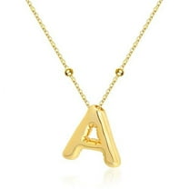 Balloon Initial Necklaces for Women Bubble Letter Necklace Gold Chain Pendant Alphabet Necklaces Dainty Letter Name Jewelry Gifts