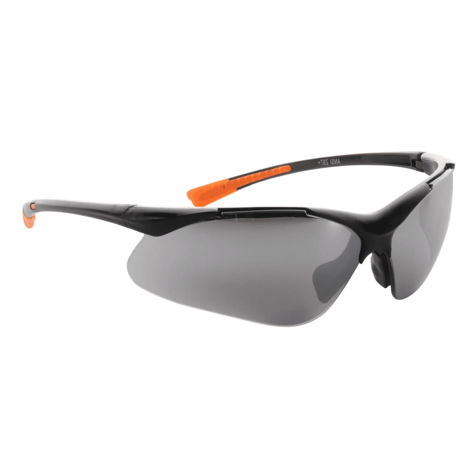 Sanoxy Safety Glasses with Wraparound Design, UV Protection, Rubber Nosepiece and Black Temples – Impact-Resistant PC Lens-Gray
