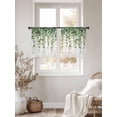 thumbnail image 2 of Botanical Vines Sheer Curtains for Living Room Bedroom Green Botanical Eucalyptus Leaves Sheer Curtains 54 Inch Long 2 Panels Set Light Filtering Curtain Window Treatments Drapes for Dining Room, 2 of 6