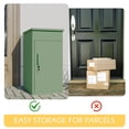 thumbnail image 5 of AECOJOY Package Delivery Boxes for Outside Parcel Drop Box Outdoor Storage Box Wall Mounted Express Mail Package Delivery Box 17" x 16" x 38.3" Green, 5 of 8