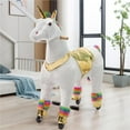 thumbnail image 5 of DEYGIA Ride on Unicorn Toys, Mechanical Cycle Walking Action Plush Animal, Max Load 165 lbs, 5 of 9