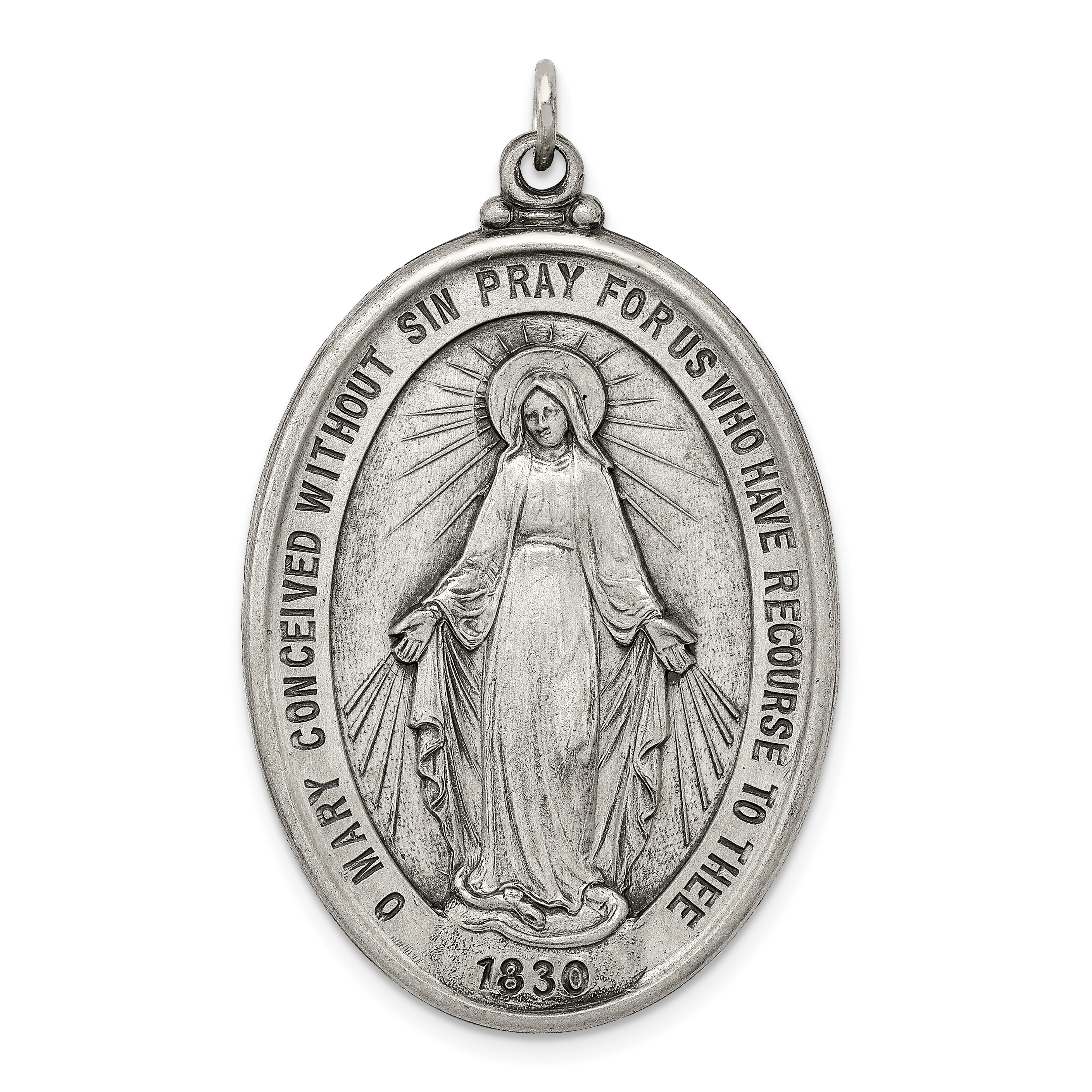 Sterling Silver Blessed Virgin Mary Miraculous Medal
