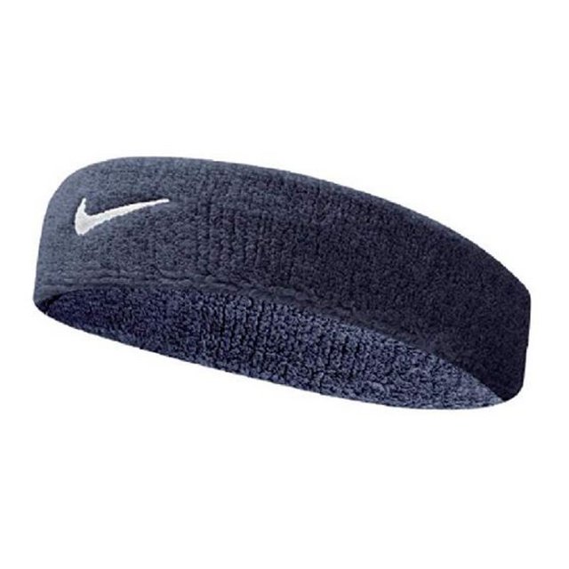 Nike - Cinta para el pelo modelo Swoosh (Azul marino)