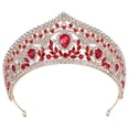 thumbnail image 2 of Tiara nupcial Salvador Corona boda Mujer novia Diadema Accesorio para el cabello rojo, 2 of 10