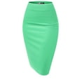 thumbnail image 1 of Thanth Women's Elastic Waist Band Streychy Midi Pencil Skirts (Plus Size Available), 1 of 4