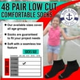 thumbnail image 4 of 48 Pair Low Cut Socks Thin Comfortable Lightweight Breathable Wholesale Bulk Sport Socks, 4 of 7