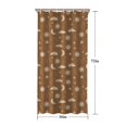 thumbnail image 5 of Brown Sun Moon Cloud Star Pattern Shower Curtain 36"x72" ,Bathroom Decorative Shower Curtains Set with 12 Hooks,Modern Waterproof Washable Shower Curtain, 5 of 6
