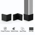 thumbnail image 4 of Unique Bargains 8 Pcs Black Plastic Angle Iron Foot Pad L Shaped Edge Leg Cover 38mmx38mm, 4 of 7
