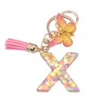 thumbnail image 2 of Key Chain 26 Letters Butterfly Women Compact Long Lasting Key Ring Bag Decoration, 2 of 8