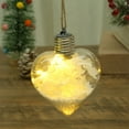 thumbnail image 6 of LED Christmas Ball Ornaments Light up Clear Plastic Fillable Balls Clear Hanging Heart Christmas Ornaments for Wedding Trees DIY Craft Decor, 6 of 6