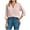 Pink, variant on Long Sleeved Spring Fall Women's Chiffon V-Neck Button-Up Casual Pure Color Blouse for Business