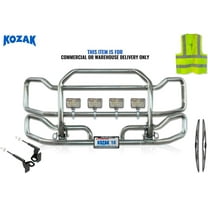 Chrome Steel Front Grille Deer Moose Brush Bumper Guard Large Compatible with Freightliner Century