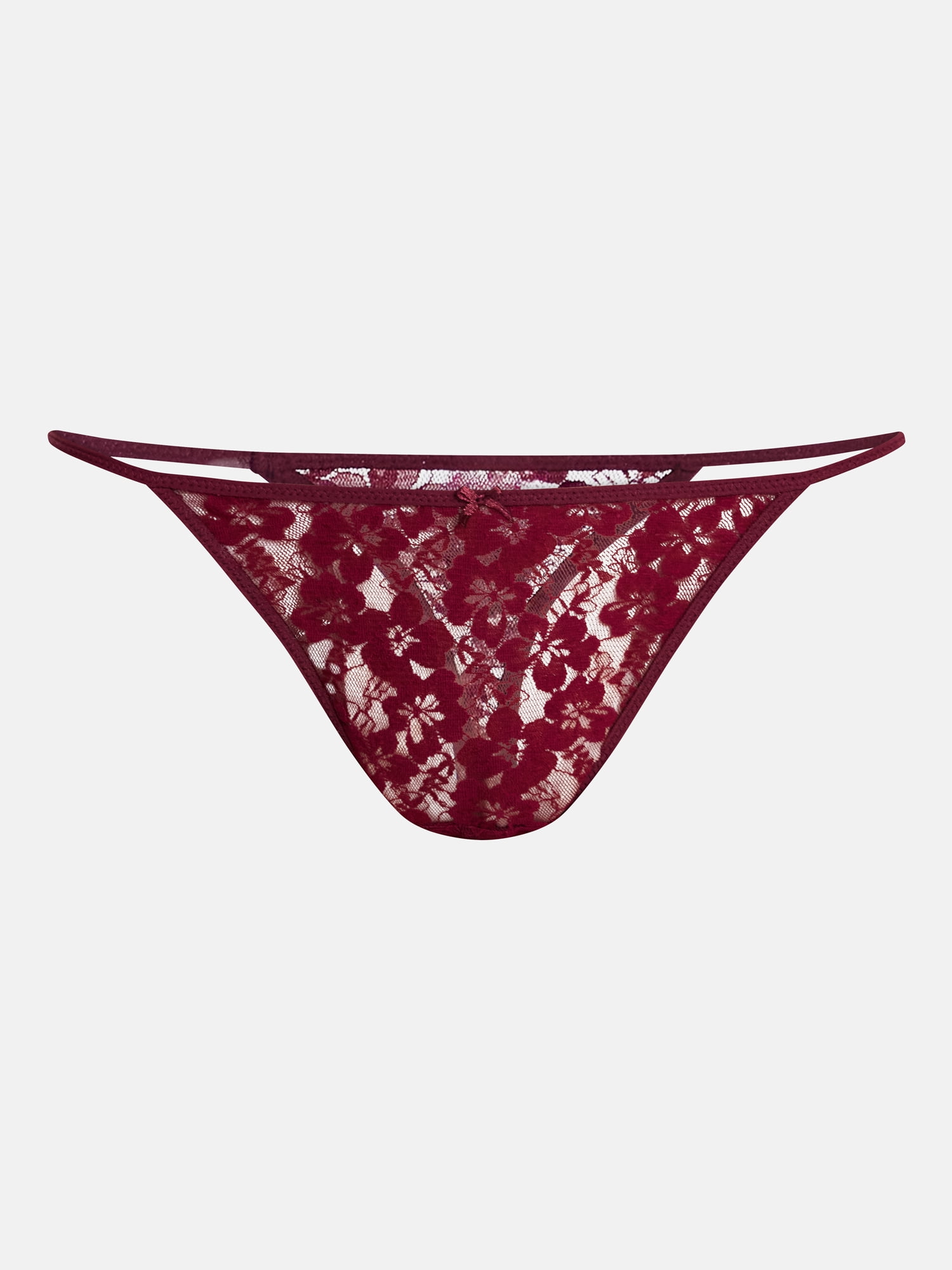 No Boundaries Women’s All Over Lace Thong Underwear, 3-Pack, Sizes XS-XXXL