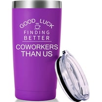 Good Luck Finding Better Coworkers Than Us Travel Mug Tumbler.Going Away,Goodbye,Farewell,Leaving,New Job Gifts for Colleague Boss Co-worker Friends Men Women(20oz Purple)