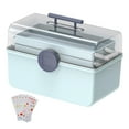 thumbnail image 2 of Bunblic Family First Aid Box, Storage Case with Stickers, with Handle Emergency Kits Container Multipurpose for Dorm Hiking Household blue, 2 of 7
