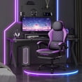 thumbnail image 2 of Bossin Gaming Chairs with Footrest, Massage Leather Game Chair for Adults, Big and Tall Gamer Chair with Headrest and Lumbar Support, 2 of 7