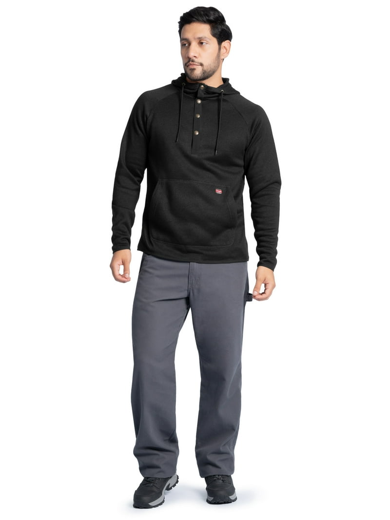 Wrangler Workwear Men's and Big Men's Sweater Fleece Mock Neck