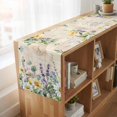 thumbnail image 6 of Spring Daisy Table Runner, Elegant Pastoral Flowers Watercolor Washable Cotton Linen Table Runners 72 Inches Long, Dresser Scarf Runner for Dining/Coffee/Kitchen/TV Stands/Cabinets 13''x72'', 6 of 9
