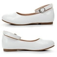 thumbnail image 3 of Blikcon Toddler/Little Kid Girl's Mary Jane Princess Wedding Party Ballerina Flat Shoes (Color : White, Size : 13 Little Kid), 3 of 8