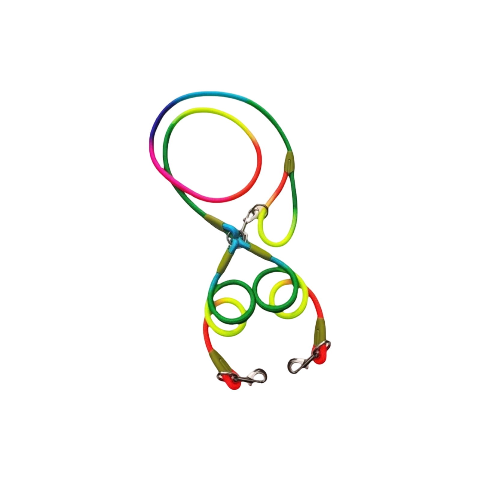 Hands-Free Double Dog Leash for 2 Dogs, Nylon Reflective Leash with Waist and Shoulder Strap, Bungee Leash for Medium and Large Dogs, Multi-Dog Walking