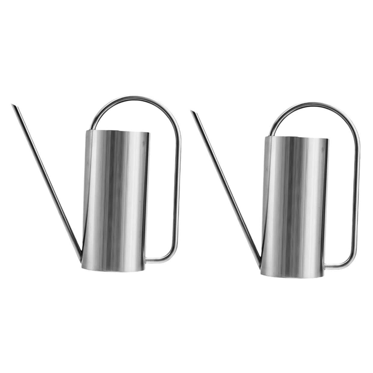 OUNONA 2pcs Stainless Steel Long Spout Bonsai Watering Pot  Metal Watering Can Gardening Tool