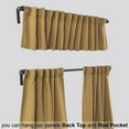 thumbnail image 4 of 3S Brother's Solid Linen Look Curtains Drapes Kitchen Valance Set of 3 Hanging Rod Pocket Window Valance Treatments Decorative Valances Tiers Café Curtains (M-yellow 50"x14"Valance - 24"x24"Tiers), 4 of 6