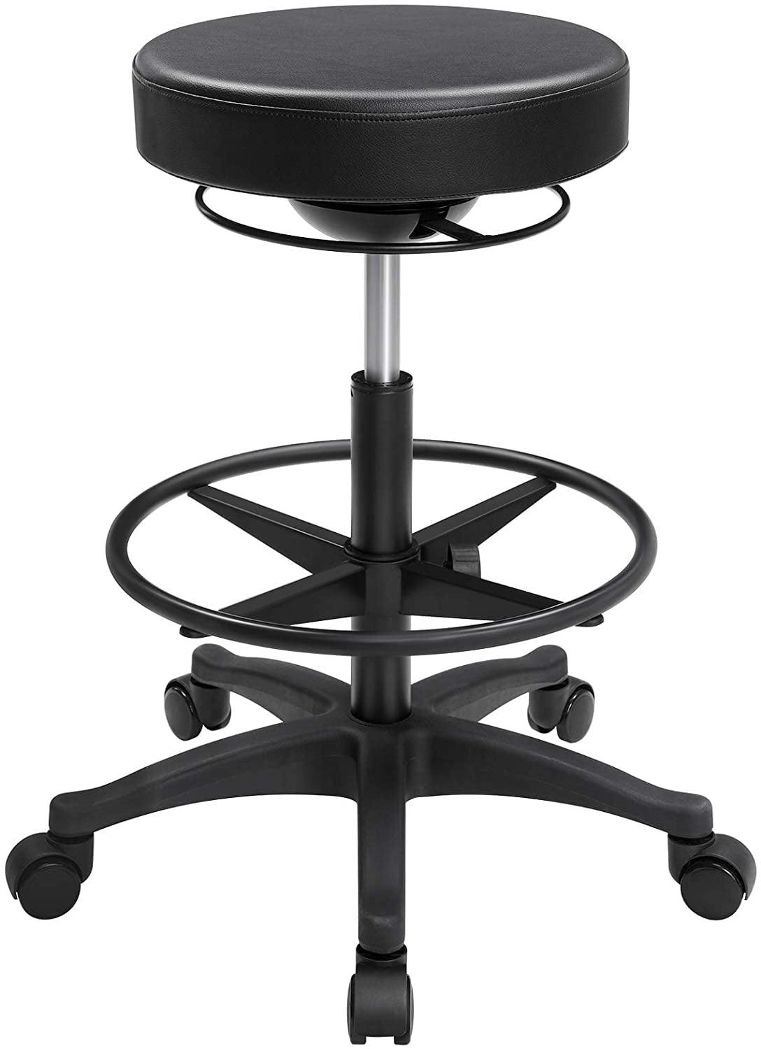 Black Nylon Five-star Base Load Capacity: 150 kg Max SONGMICS Office Chair PU Multicolor Swivel Ergonomic Chair with Foldable Armrests Blue OBG63BQUK