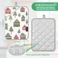 thumbnail image 6 of Yayeee Pot Holders Kitchen Heat Resistant with Pocket 7"x9.8" Cotton Oven Cooking Hot Pads, Green Christmas House, 6 of 7