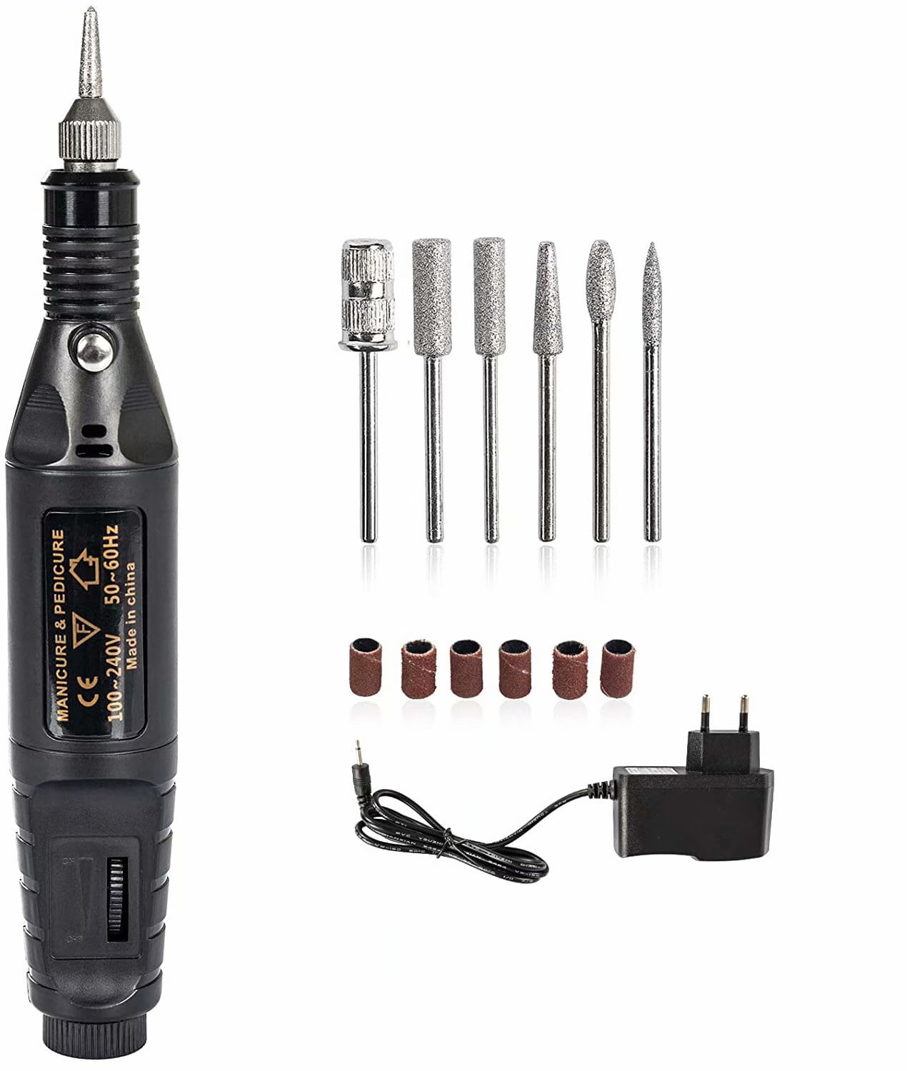 Professional Electric Nail Machine, Manicure Kit (15000 rpm) Black