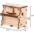 thumbnail image 2 of Rompecabezas de madera 3D caja de música DIY con movimiento de alta calidad manivela caja de música de madera para niños Mini caja de música de Piano de decoración JFHHH pequeña, 2 of 5