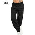 thumbnail image 1 of Pantalones Pantalones deportivos sueltos Pantalones de chándal casuales de pierna recta para mujer, Negro, 3XL sidaley AP002164-22, 1 of 7