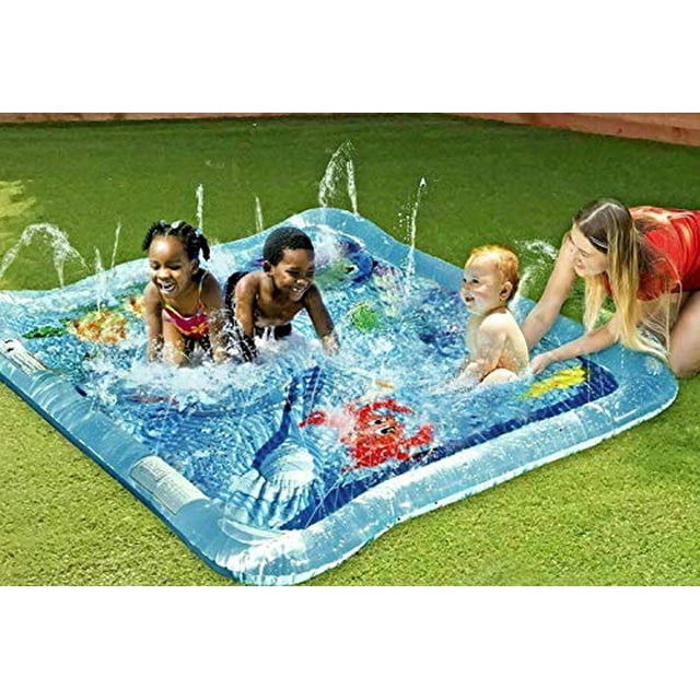 Piscina de chorros para niños para bebés y niños pequeños, alfombrilla de juego de salpicaduras para bebés al aire libre que se conecta a un aspersor de juguete de agua para piscina inflable Etna 84358048976