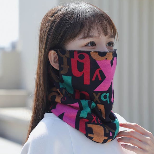 LJNYFDC Sun Protection Face Guard Cycling Face Guard with Ear hanging Design Fleece Lined Windproof UV Protection Outdoor Sports Neck Warmer