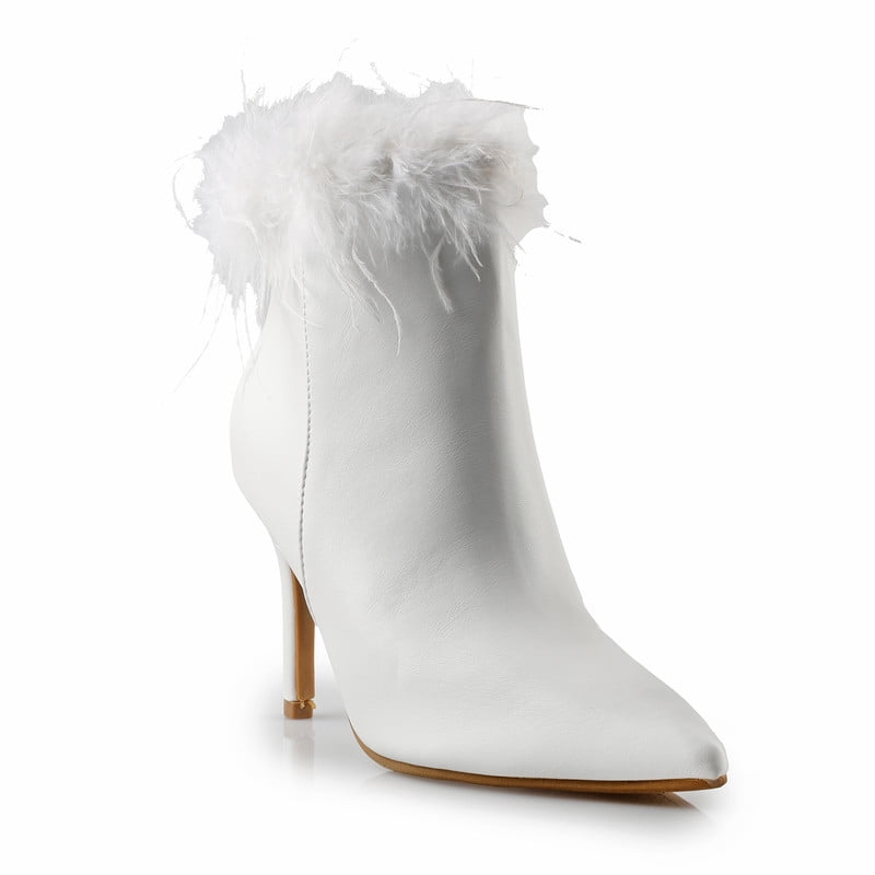 Women’s Chic and Featherlight Faux Leather Pointed Toe Stiletto Booties