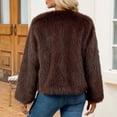 thumbnail image 7 of Womens Faux Fur Coat 2026 Winter Long Sleeve Open Front Shaggy Furry Warm Fluffy Parka Short Jacket Outwear, 7 of 7