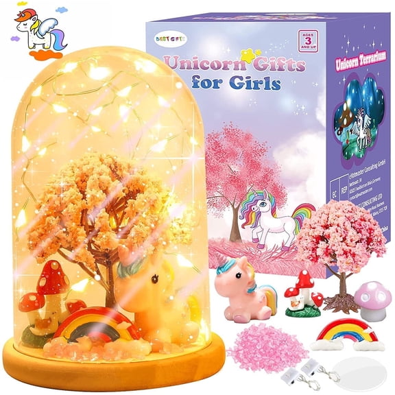 JBeeCtrl Unicorn Gifts Toys for Girls Age 5 6 7 8 9 Year Old Girls Arts and Crafts Kits for Kids Unicorn Night Light Gifts for 5-10 Years Old Girls Boys