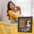 thumbnail image 4 of Unique Bargains Dog Memorial Gifts for Loss of Dog Personalized Keepsake Pet Memorial Frame Wooden Frame with Paw Print Design 9.06"x9.06" Black Brown, 4 of 6