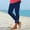 Navy, variant on ZZwxWA Summer Pants for Women 2025 2PCS Solid Elastic Waist Pocket Cropped Pants Casual Stretchy Stylish Pants for Spring Summer Women's Clothing My Order