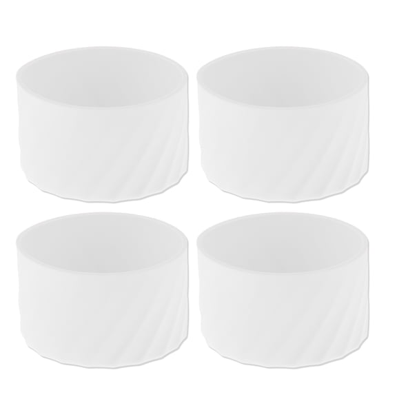 Unique Bargains Portable Fit for 30oz Anti-Fall Round Water Bottle Boot 4 Pcs White