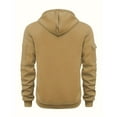 thumbnail image 4 of Resicozy Hoodies for Men Lightweight Quarter Zip Tactical Hoodie Workout Hooded Sweatshirt Sport Athletic Pullover with Pockets Camel 3XL, 4 of 4