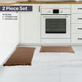 thumbnail image 6 of Lavish Home 2PC Waffle Bath Mat Set - Washable Bathroom Rugs (Natural), 6 of 7