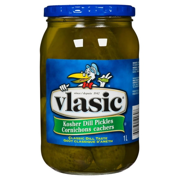 Vlasic Kosher Whole Dill Pickles, 1 L