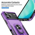 thumbnail image 4 of for iPhone 17 Pro Max Case, Slim Fit Military Grade Drop Tested Dual Layer Shockproof Case with 360 Ring Holder Kickstand Protective Rugged Car Magnetic Non-Slip Phone Case,Purple+Black, 4 of 9
